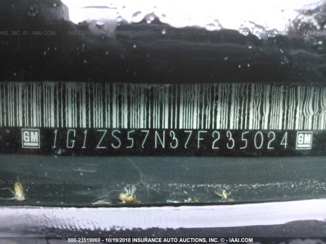 1G1ZS57N37F235024 - 2007 CHEVROLET MALIBU LS ნაცრისფერი ფოტო 9
