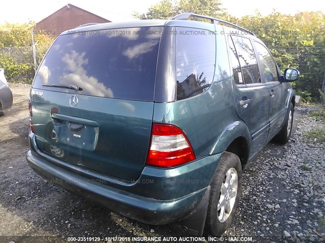 4JGAB72E9XA109590 - 1999 MERCEDES-BENZ ML 430 GREEN photo 4