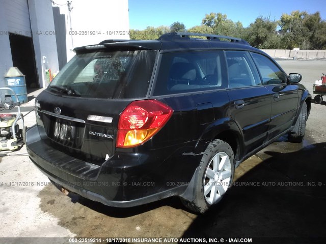 4S4BP61C777343210 - 2007 SUBARU LEGACY OUTBACK 2.5I BLACK photo 4