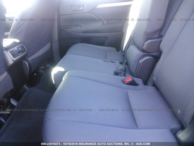 5TDZKRFHXGS136890 - 2016 TOYOTA HIGHLANDER LE/LE PLUS GRAY photo 8
