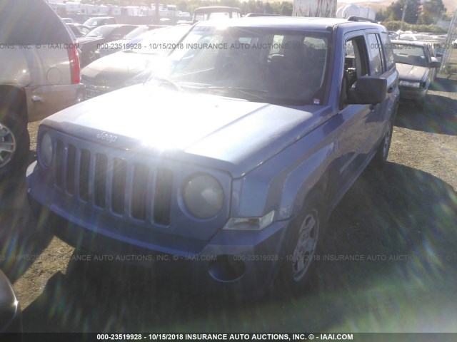 1J8FT28W97D363284 - 2007 JEEP PATRIOT SPORT BLUE photo 2