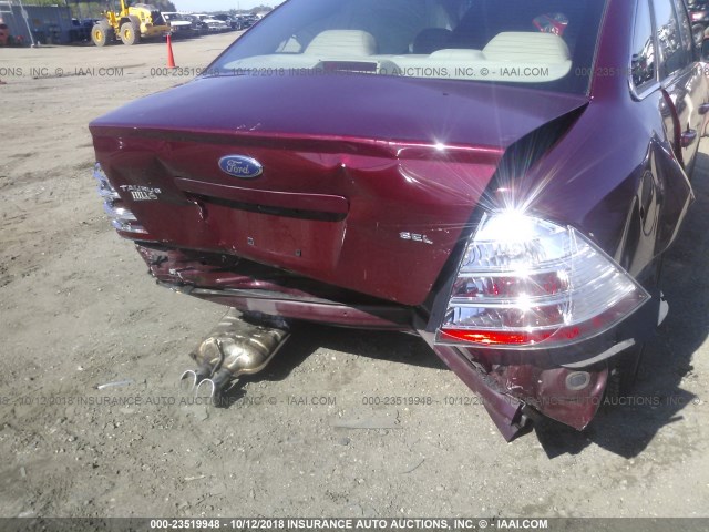 1FAHP24W28G120089 - 2008 FORD TAURUS SEL MAROON photo 6