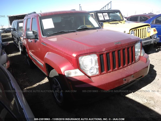 1J8GN28K98W289365 - 2008 JEEP LIBERTY SPORT RED photo 1