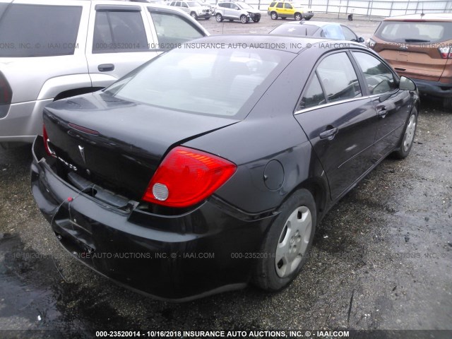 1G2ZF57B984304074 - 2008 PONTIAC G6 VALUE LEADER/BASE BLACK photo 4