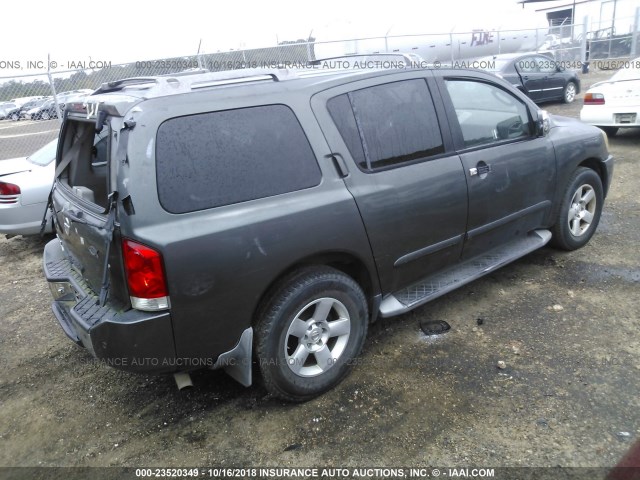 5N1AA08AX4N710560 - 2004 NISSAN ARMADA SE/LE GRAY photo 4