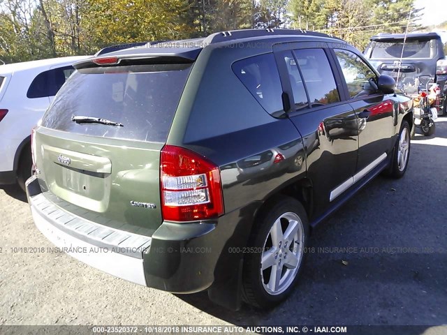 1J8FF57W77D105467 - 2007 JEEP COMPASS LIMITED GREEN photo 4