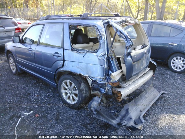 JF1SG65607H722252 - 2007 SUBARU FORESTER 2.5X PREMIUM BLUE photo 6