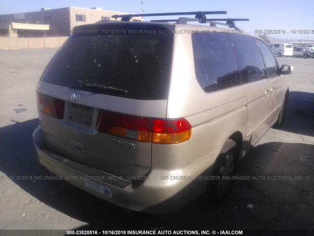 2HKRL18972H516112 - 2002 HONDA ODYSSEY EXL GOLD photo 4