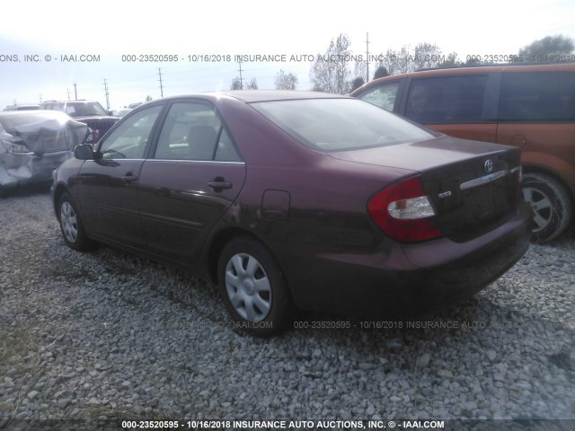 4T1BE32K83U247396 - 2003 TOYOTA CAMRY LE/XLE/SE MAROON photo 3