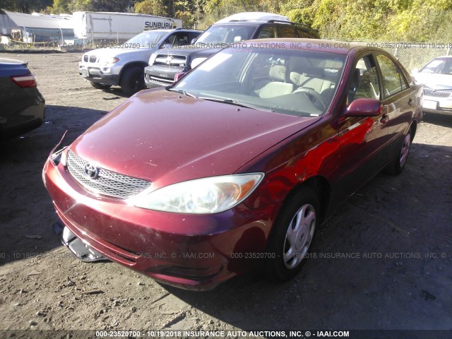 4T1BE32K24U274188 - 2004 TOYOTA CAMRY LE/XLE/SE RED photo 2