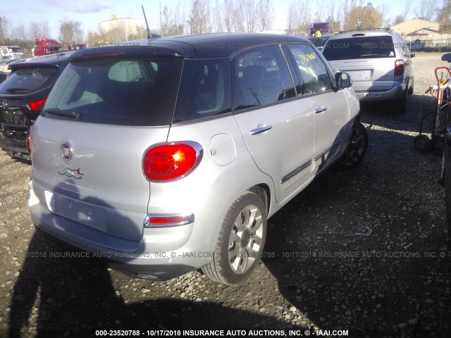 ZFBCFACH4JZ041542 - 2018 FIAT 500L LOUNGE SILVER photo 4