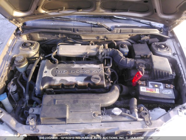 KNAFB121915077029 - 2001 KIA SEPHIA LS TAN photo 10