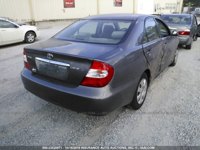 4T1BE32KX2U555961 - 2002 TOYOTA CAMRY LE/XLE/SE BEIGE photo 4