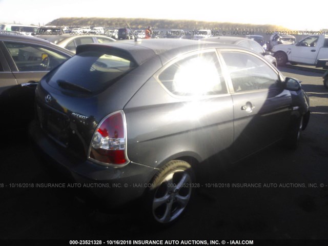 KMHCN36C37U014586 - 2007 HYUNDAI ACCENT SE GRAY photo 4