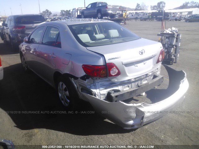 1NXBU4EE5AZ330926 - 2010 TOYOTA COROLLA S/LE/XLE SILVER photo 3