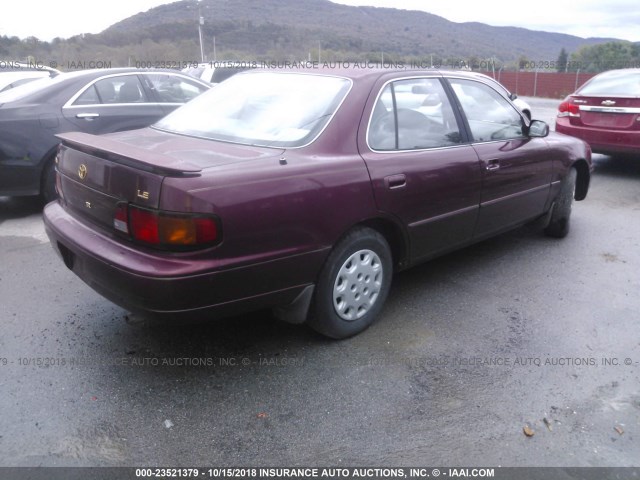 4T1BG12K3TU715159 - 1996 TOYOTA CAMRY DX/LE/XLE BURGUNDY photo 4