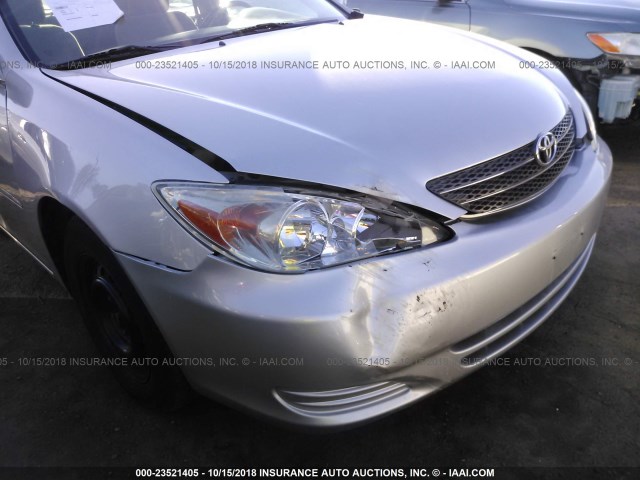 4T1BE32K04U370868 - 2004 TOYOTA CAMRY LE/XLE/SE SILVER photo 6