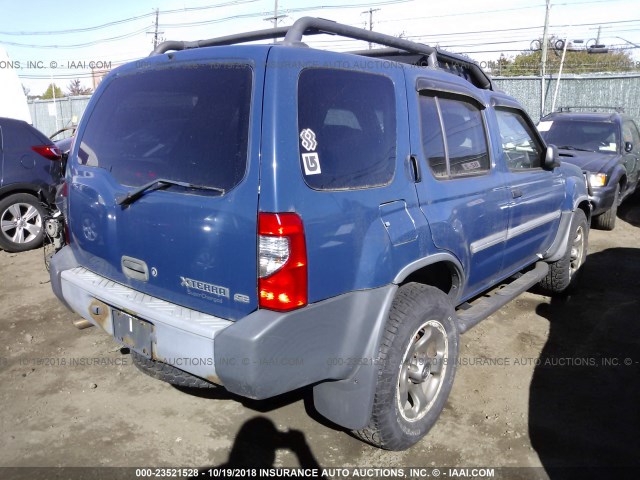 5N1MD28Y42C552948 - 2002 NISSAN XTERRA SE/SC BLUE photo 4