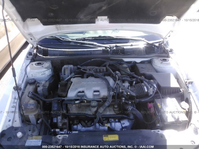 1G2NE52EXXC565396 - 1999 PONTIAC GRAND AM SE WHITE photo 10