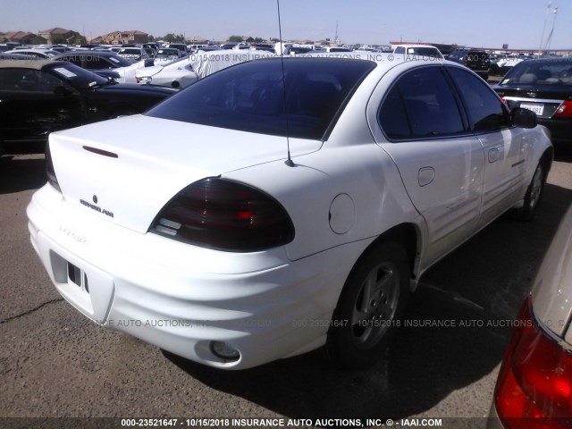 1G2NE52EXXC565396 - 1999 PONTIAC GRAND AM SE WHITE photo 4