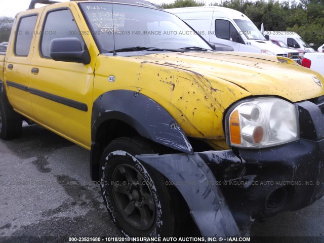 1N6ED27T01C365409 - 2001 NISSAN FRONTIER CREW CAB XE/CREW CAB SE YELLOW photo 6