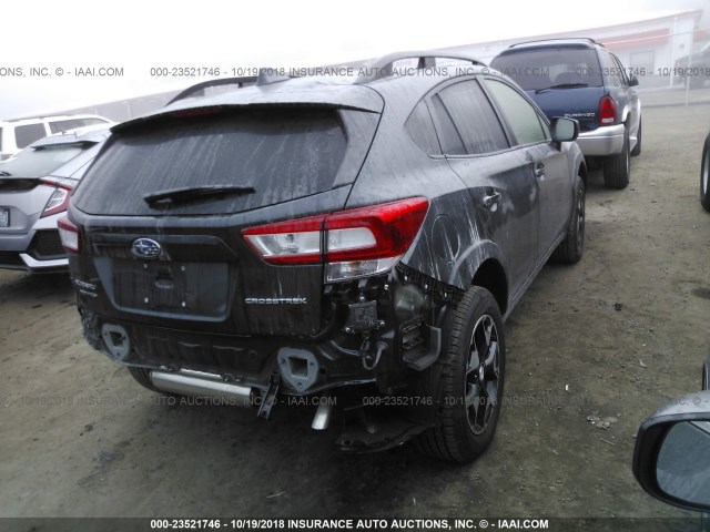 JF2GTADC7JH342355 - 2018 SUBARU CROSSTREK PREMIUM ნაცრისფერი ფოტო 4