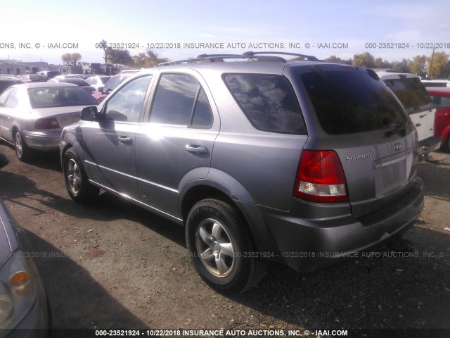 KNDJC733165584849 - 2006 KIA SORENTO EX/LX BLUE photo 3