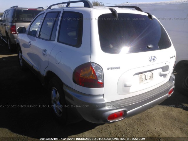 KM8SB12B63U393597 - 2003 HYUNDAI SANTA FE WHITE photo 3