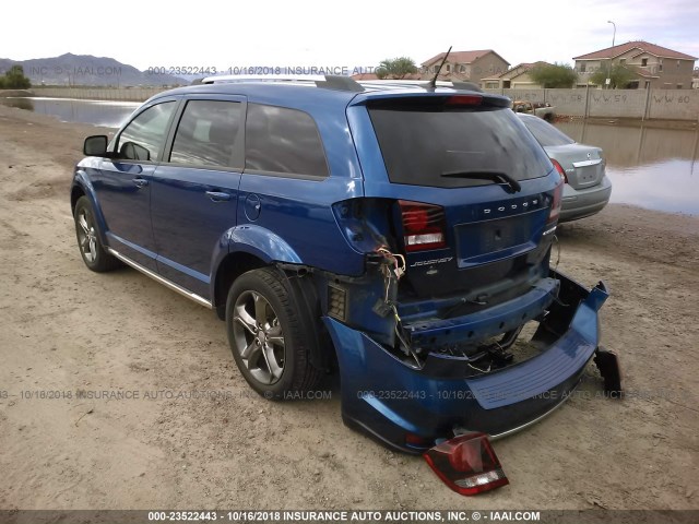 3C4PDCGG4FT669939 - 2015 DODGE JOURNEY CROSSROAD BLUE photo 3