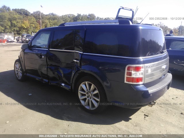 2FMGK5DC9CBD07241 - 2012 FORD FLEX LIMITED BLUE photo 3