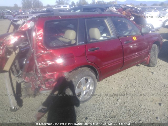 JF1SG65693H746950 - 2003 SUBARU FORESTER 2.5XS წითელი ფოტო 4