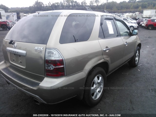 2HNYD18774H551441 - 2004 ACURA MDX TOURING GOLD photo 4