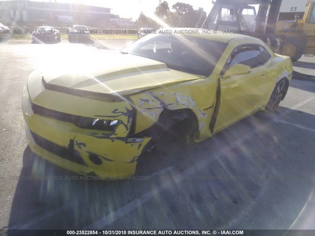 2G1FA1E34E9307919 - 2014 CHEVROLET CAMARO LS YELLOW photo 6