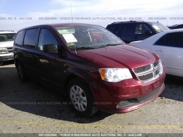 2C4RDGBG4ER407363 - 2014 DODGE GRAND CARAVAN SE RED photo 1