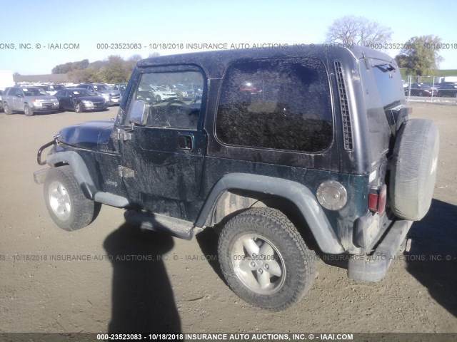 1J4FY29P8WP804345 - 1998 JEEP WRANGLER / TJ SE GREEN photo 3