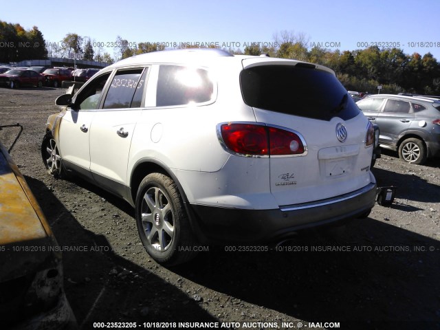 5GAEV23708J100957 - 2008 BUICK ENCLAVE CXL WHITE photo 3