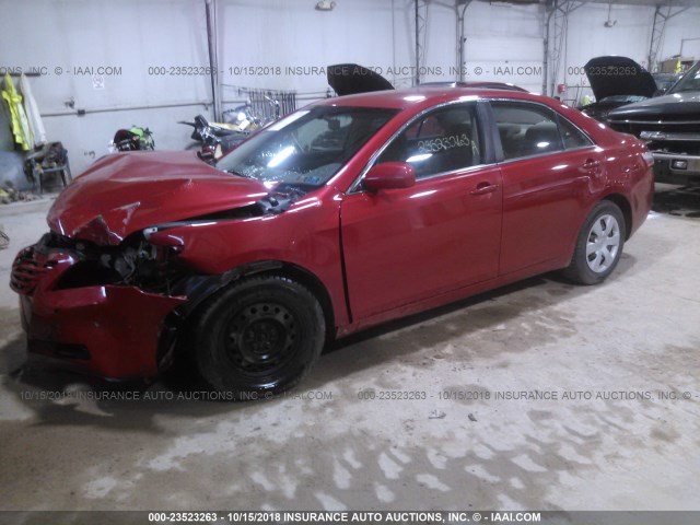4T1BE46K79U345666 - 2009 TOYOTA CAMRY SE/LE/XLE RED photo 2