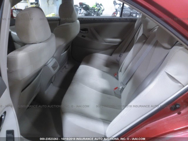 4T1BE46K79U345666 - 2009 TOYOTA CAMRY SE/LE/XLE RED photo 8