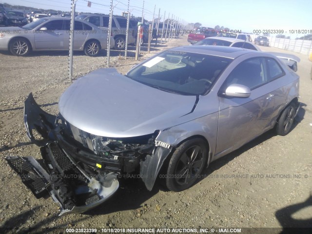 KNAFU6A24C5513435 - 2012 KIA FORTE EX SILVER photo 2