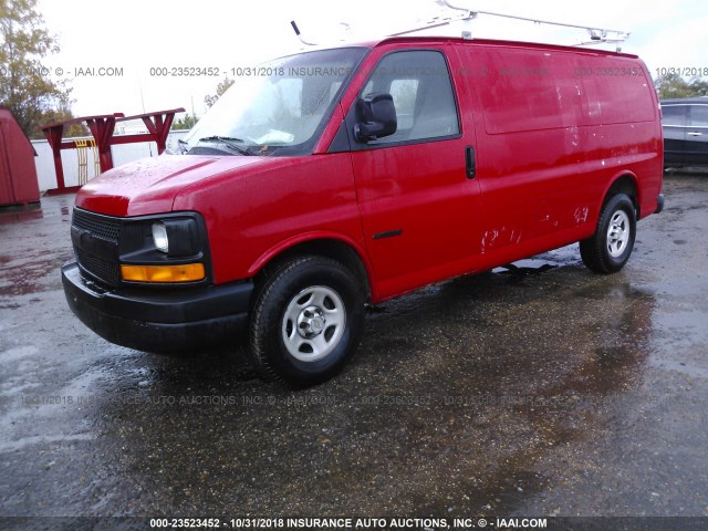 1GCFG25T931156783 - 2003 CHEVROLET EXPRESS G2500  RED photo 2