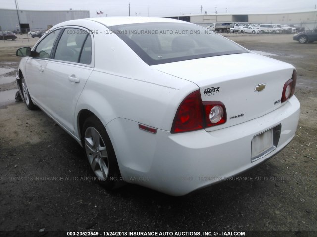 1G1ZA5E00AF106255 - 2010 CHEVROLET MALIBU LS WHITE photo 3