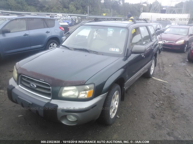 JF1SG65623G743832 - 2003 SUBARU FORESTER 2.5XS GREEN photo 2