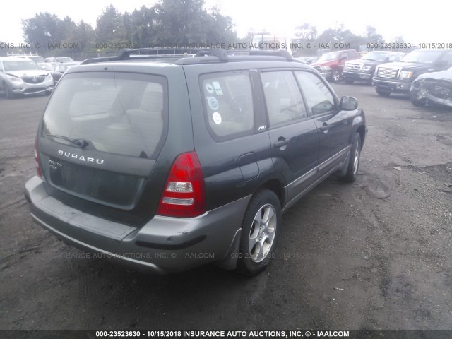 JF1SG65623G743832 - 2003 SUBARU FORESTER 2.5XS მწვანე ფოტო 4