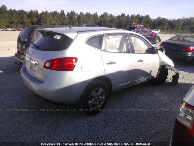 JN8AS5MT2BW170722 - 2011 NISSAN ROGUE S/SV/KROM SILVER photo 4