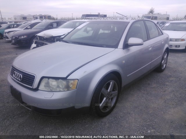 WAULC68E23A184893 - 2003 AUDI A4 1.8T QUATTRO SILVER photo 2