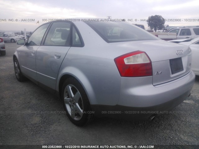 WAULC68E23A184893 - 2003 AUDI A4 1.8T QUATTRO SILVER photo 3