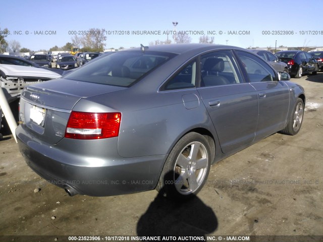 WAUDH74F38N028016 - 2008 AUDI A6 3.2 QUATTRO GRAY photo 4