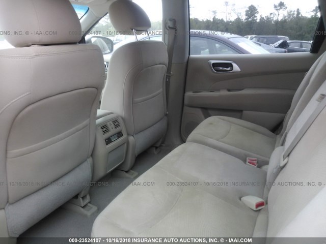 5N1AR2MN8FC668031 - 2015 NISSAN PATHFINDER S/SV/SL/PLATINUM GRAY photo 8