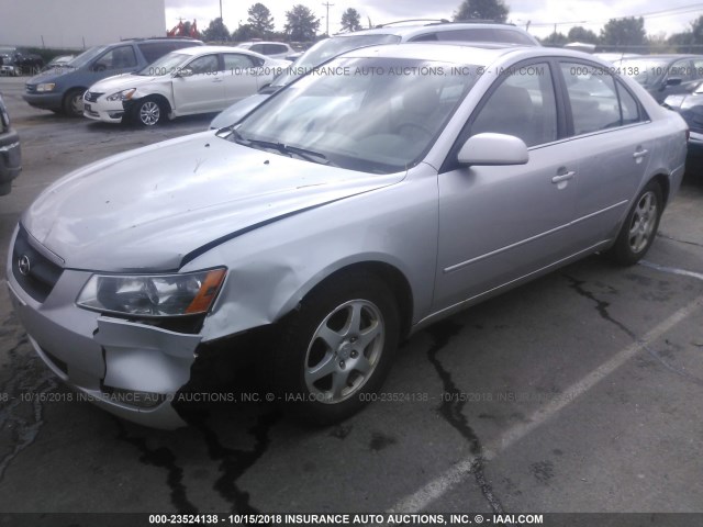 KMHEU46C36A131263 - 2006 HYUNDAI SONATA GLS/LX SILVER photo 2