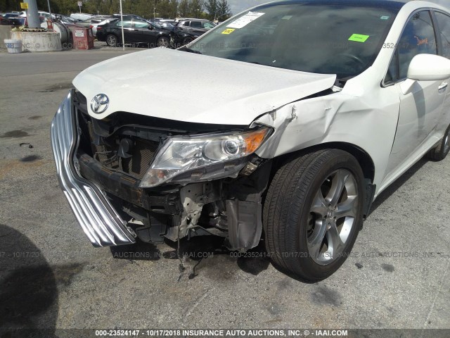 4T3ZK3BB0AU021607 - 2010 TOYOTA VENZA WHITE photo 6